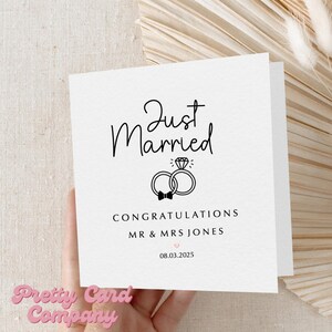 Personalised Wedding Day Card, Wedding Congratulations Card, Wedding Day Card For Couple, On Your Wedding Day Card, Happy Wedding Day