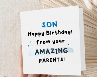 Son Birthday Card, Special Son Birthday Card, Birthday Card For Son, Son Funny Birthday Card, 13th, 16th, 18th, 21st, Card For Him