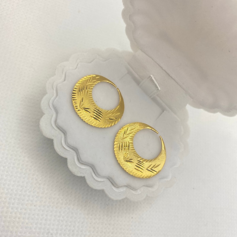 24 Carat Gold Earrings Etsy