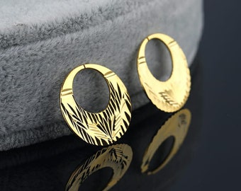 Boucles d'oreilles Nattiyan en argent véritable (tailles disponibles) | UGS : 92512/92513
