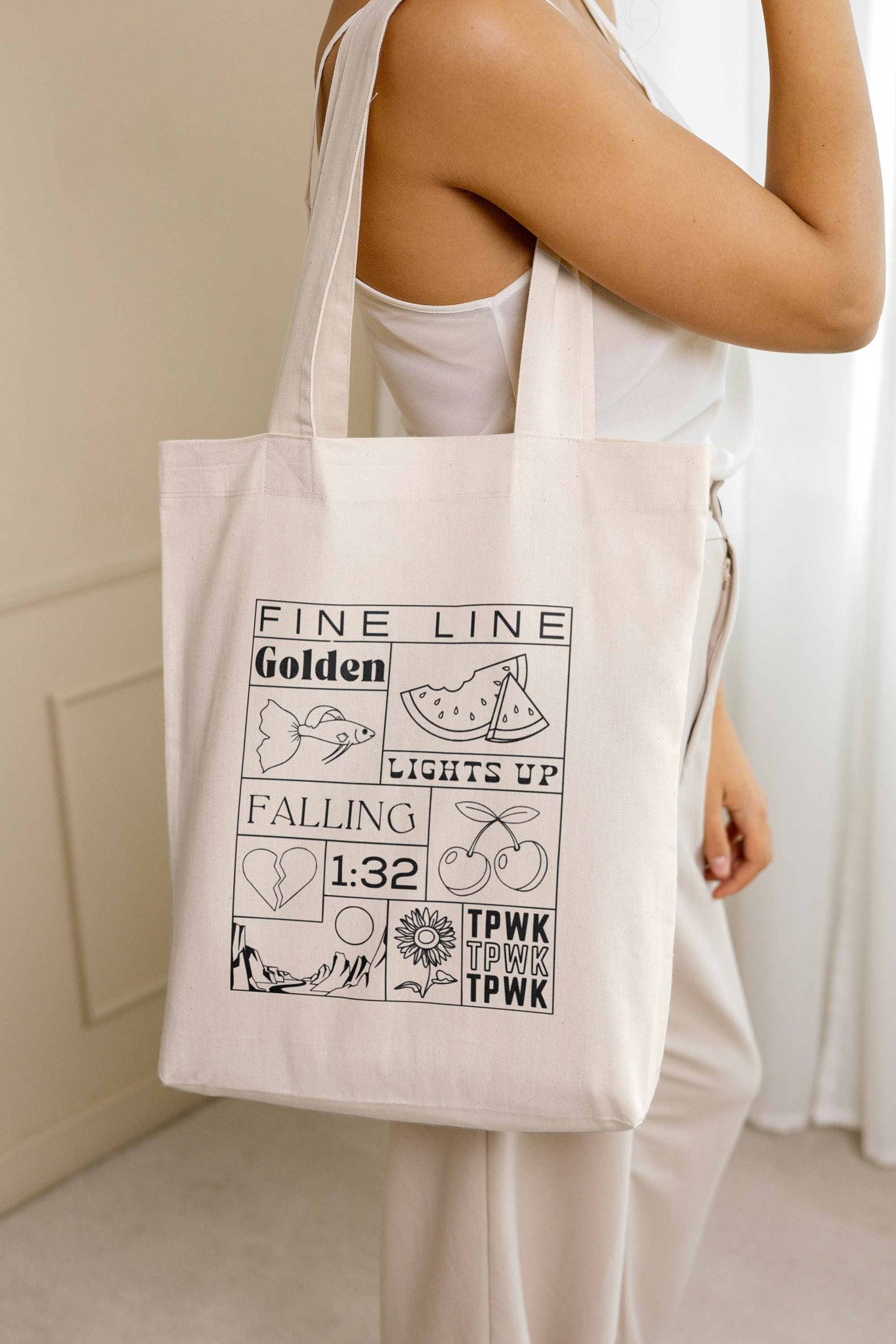 Retro Stripes - Inspired By Harry Styles - Sustainably Made Tote bag