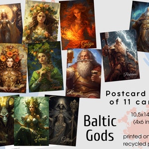 Baltic Gods Postcards - Set of 11