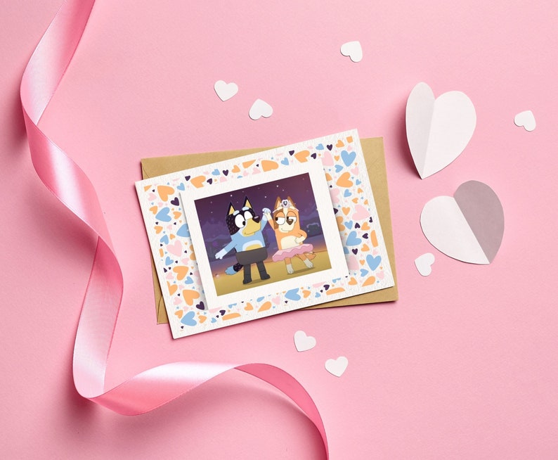 Printable Bluey Themed Valentines Day Card We Are Romance | Etsy