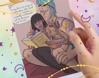 Anime Pirates Printed Poster Art Print | Frobin Reading Bedtime Stories