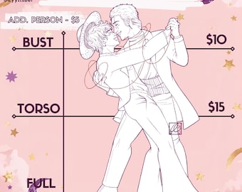 Anime Art Commission | Custom OC / Comfort Character Digital Art Download - LINEART