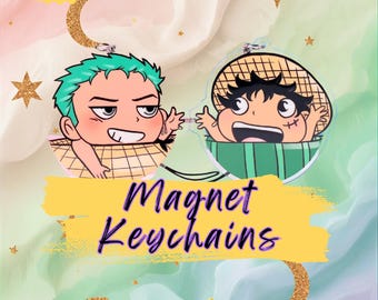 Zolu Magnetic Couples Keychains |Pirate Anime Comfort Character Chibi Charms