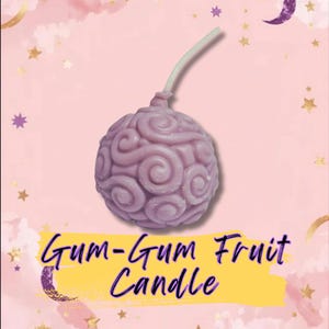 Vela de frutas de anime con aroma a sal marina - Regalo novedoso de anime pirata