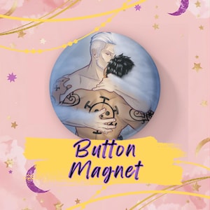 SmoLaw Button Magnet | Pirate Anime Couple Design