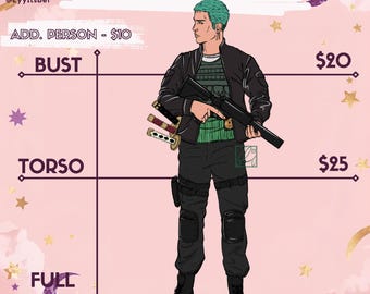 Anime Art Commission | Custom OC / Comfort Character Digital Art Download - FLATS