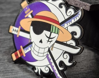 Zolu Jolly Roger Metal Pin: Anime Pirate Badge