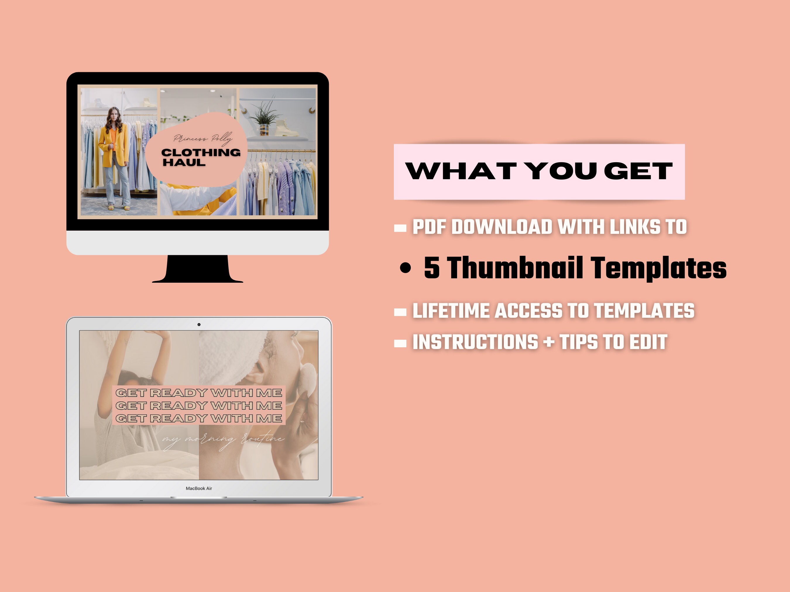 Youtube Thumbnail Youtube Thumbnail Template Youtube Etsy