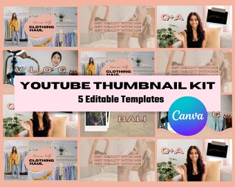 YouTube Thumbnail | YouTube Thumbnail Template | YouTube Thumbnail Kit | YouTube Thumbnail Design | YouTube Thumbnail Template Canva | Canva