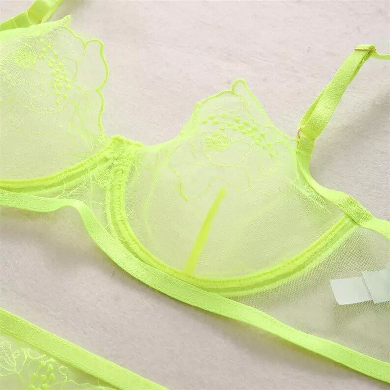 Neon Glow Neon Lace Sexy Lingerie Sensual Lingerie Womens Etsy