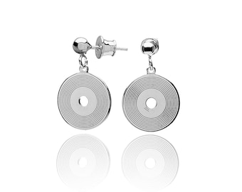 Vintage Kitsch Orange Vinyl Record Earrings - Vinyl Record