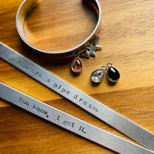 AFTG Stamped Cuff Bracelet with Charms