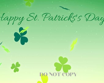 Zoom Virtueller Hintergrund | St. Patrick es Day | Kulisse | Facebook | Microsoft Teams | WebEx | Google Meet | Skype