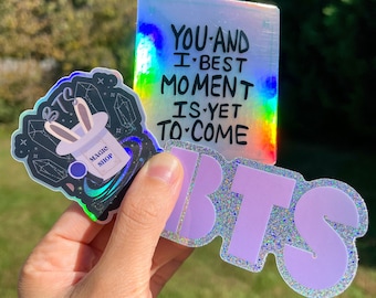 BTS Stickers BUNDLE / Glitter Holographic Waterproof Vinyl