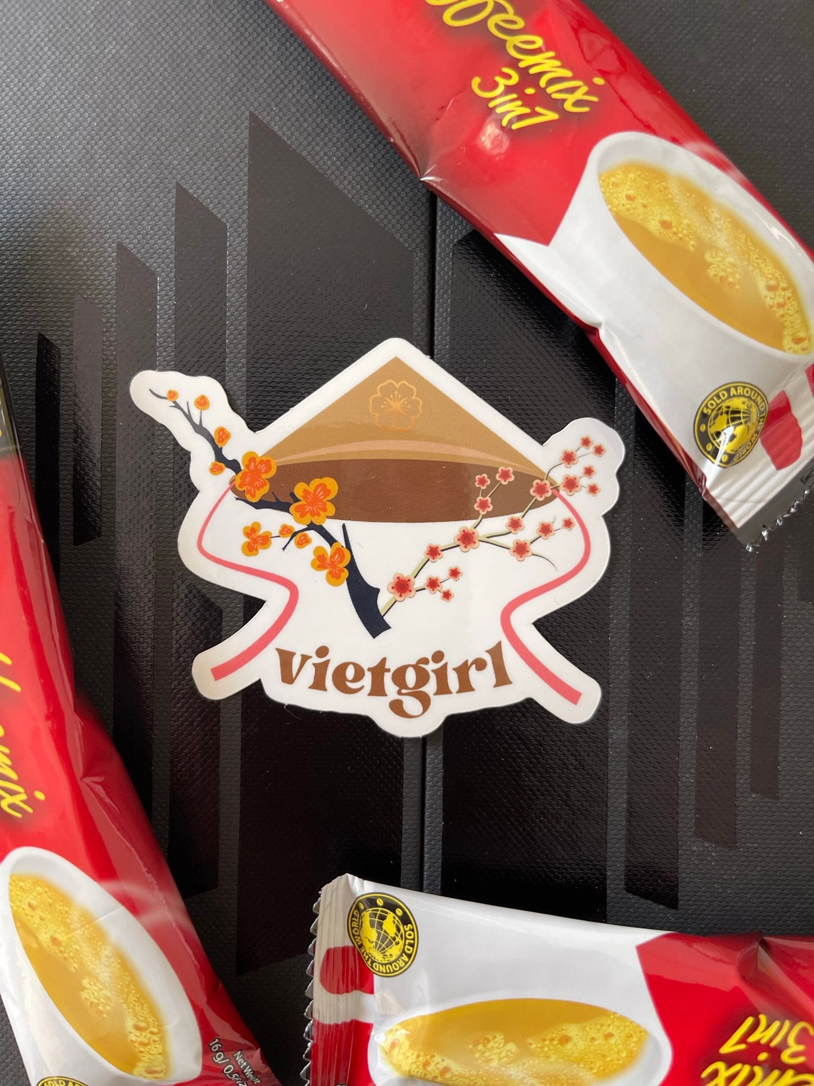 Vietnamese Girl Sticker: Viet Pride, Asian Conical Hat - Etsy