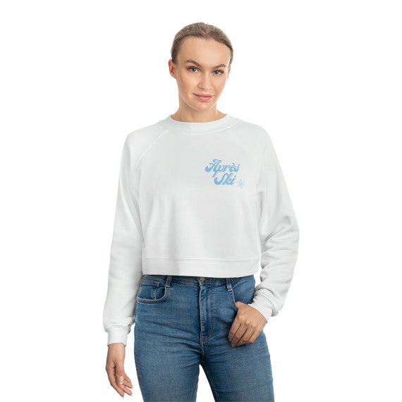 Apres Ski Sky Blue Jersey de lana recortado para mujer Etsy Espana