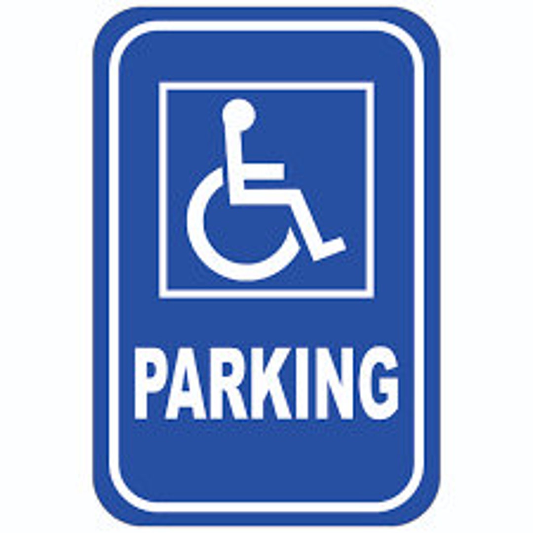 Handicap Parking Sign Etsy