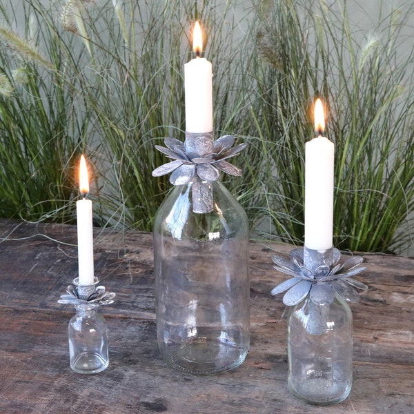 Glass Bottle Candle Etsy UK
