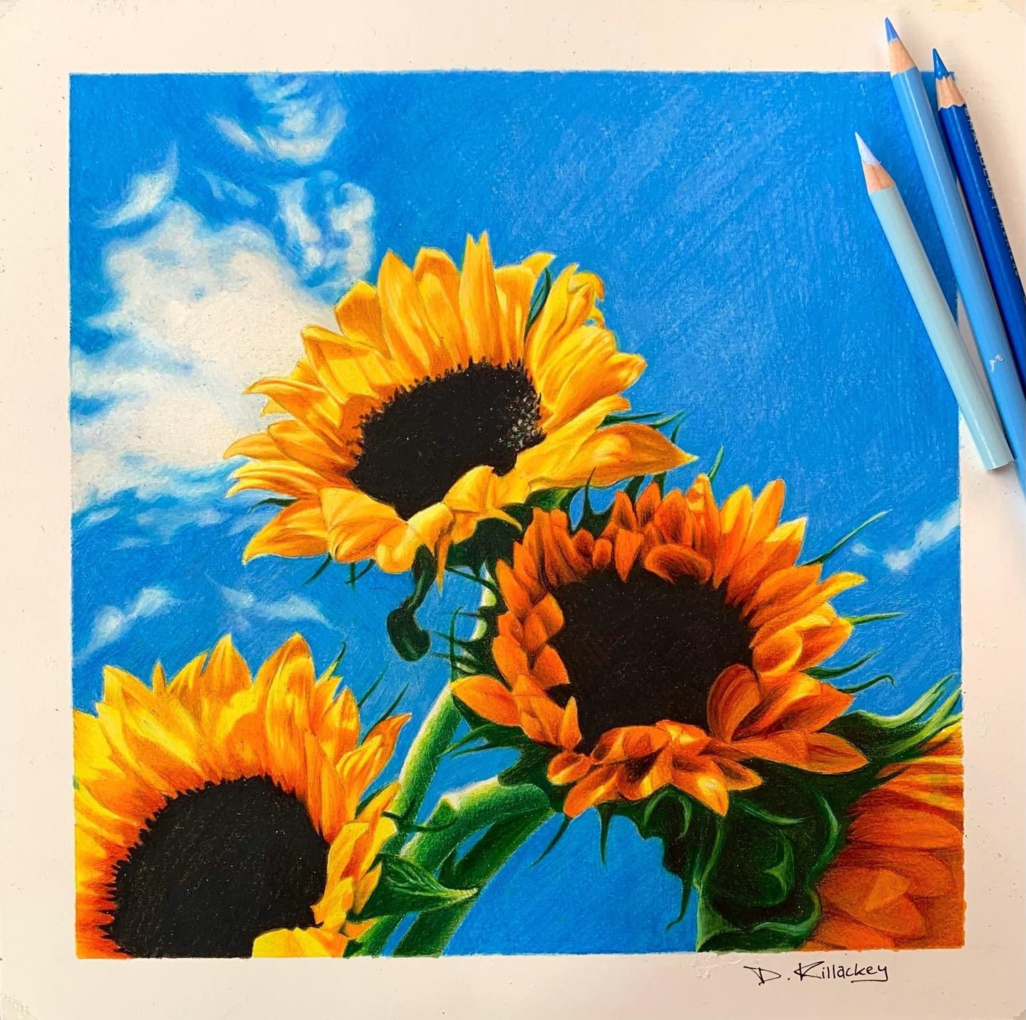 ひまわりの絵の版画 - Etsy 日本