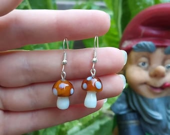 Cottagecore Mushroom Earrings