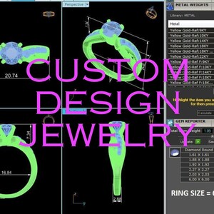 Complex Custom Jewelry, Custom Engagement Ring Design, 3D CAD Design Your Ring, Design Custom Wedding Ring, Design Your Personalized Jewelry
