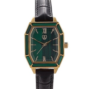 Green Gemstone Watch Etsy