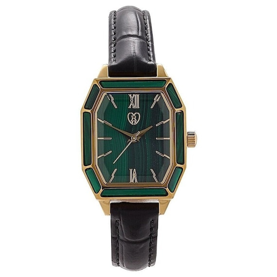 Green Malachite Gemstone Watch, Natural Stone Watch, Brand New, Quartz Malachite Watch,natural Stone Watch,gemstone Watch,swiss  main image 2