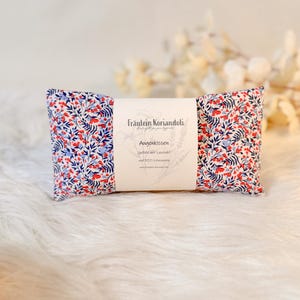 Eye pillow with organic flaxseed and lavender, yoga eye meditation pillow, heat pillow, cooling pillow, aroma pillow for the eyes, against migraines