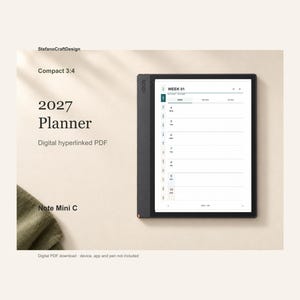 BOOX Note Mini C / Supernote Nomad / Viwoods AiPaper Mini – Agenda numérique 2027, PDF avec liens