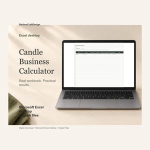 Excel – Costos de lotes de velas, inventario de materiales y planificador de pedidos (archivo en inglés)