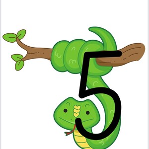 Number formation posters animal themed