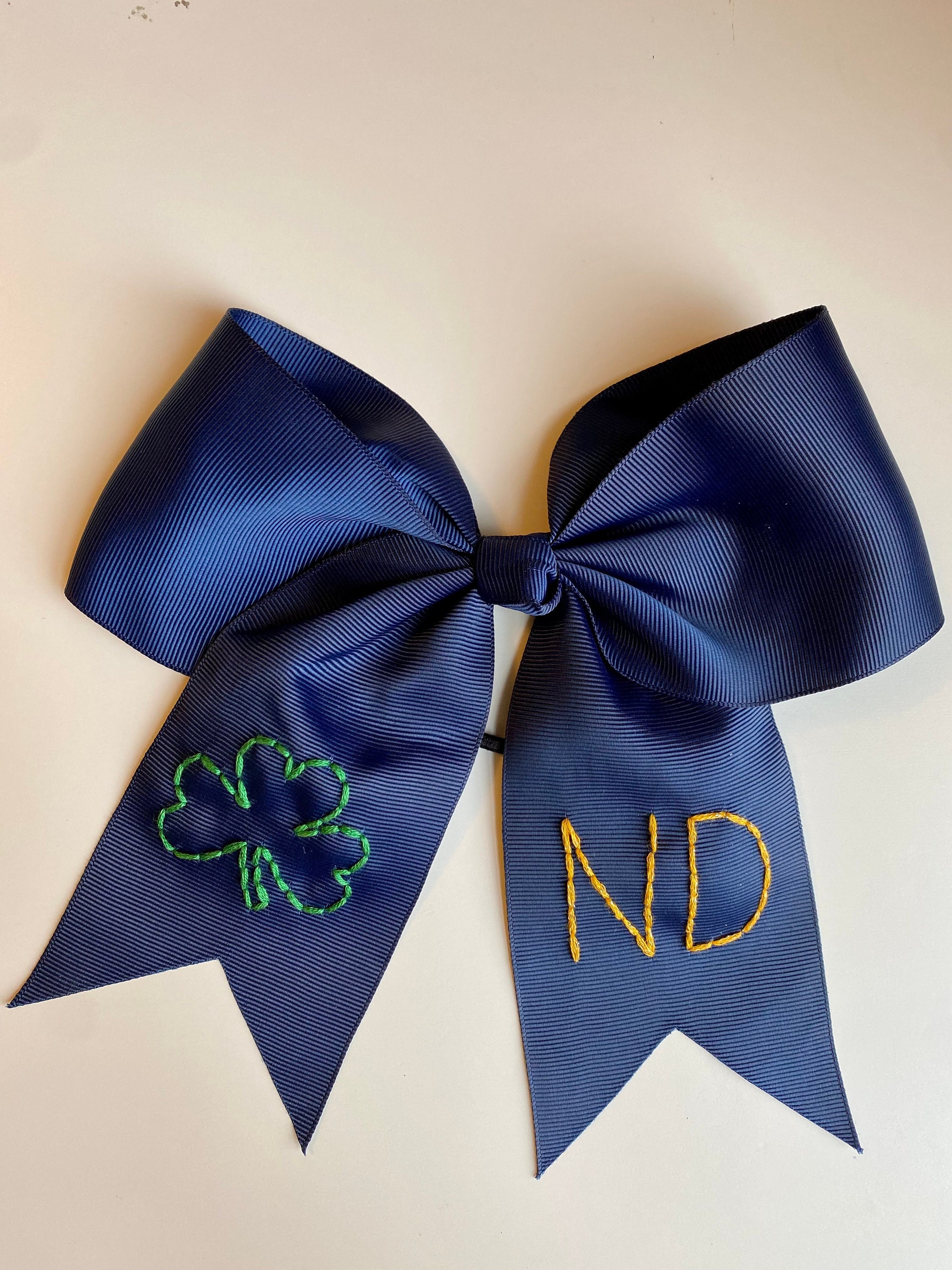 Chasse Super Star Hair Bow Navy 14 x 7 | Omni Cheer