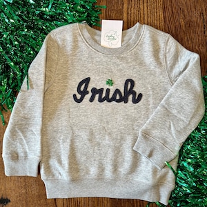 Irish Felt Appliqué Hand Embroidered Children&#39;s Sweatshirt