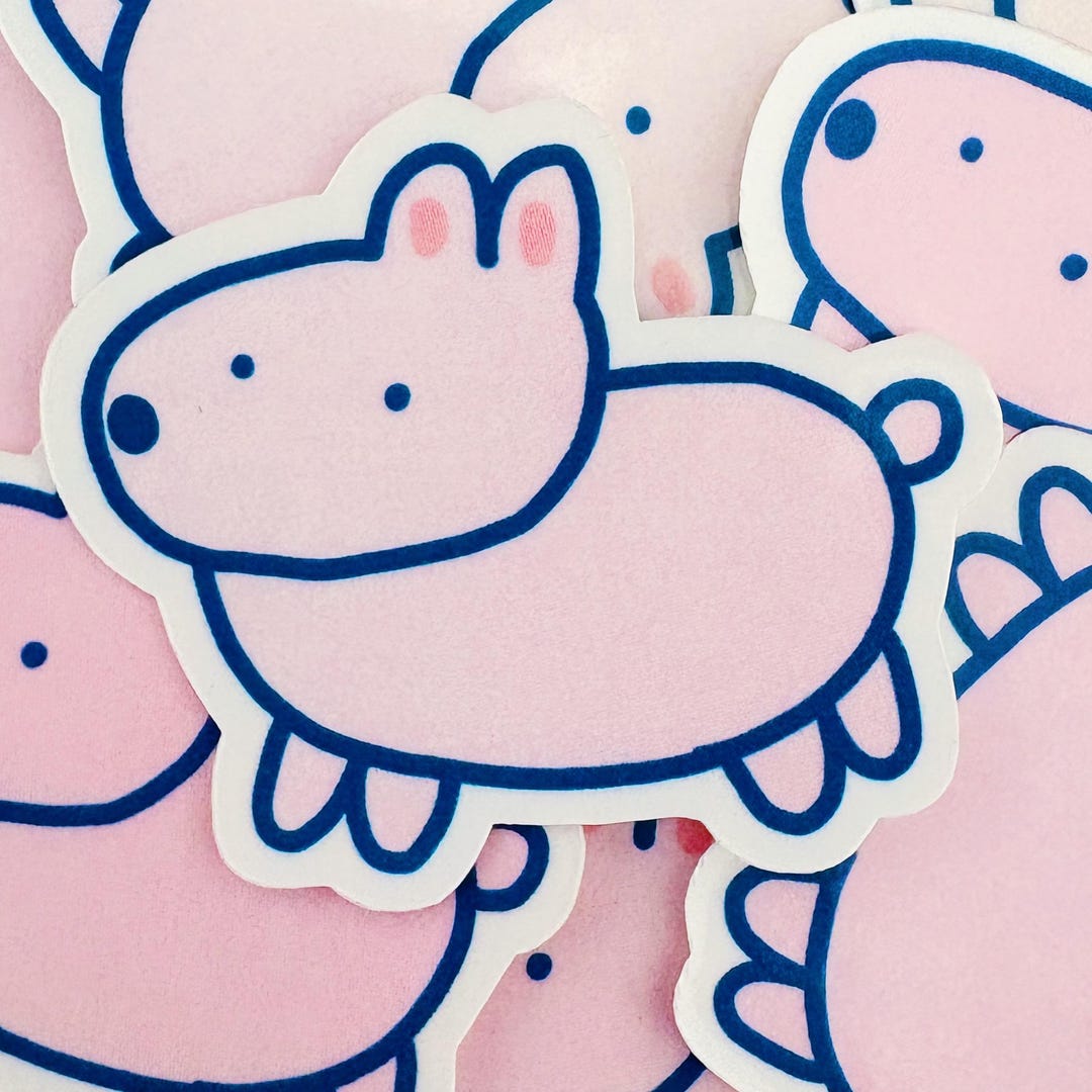 Sticker Silly Animal Cute Dog Sticker | Silly Animal Sticker | Water Resistant Glossy Vinyl ...
