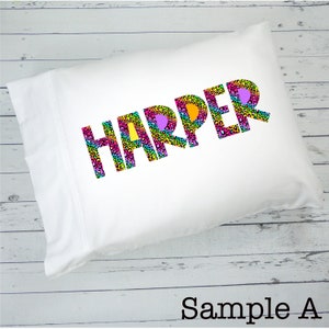 Personalized Animal Print Pillowcase