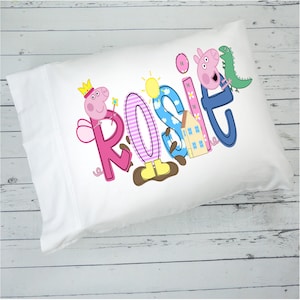 Kids Personalized Pig Pillowcase