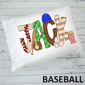 Personalized Baseball Pillowcase