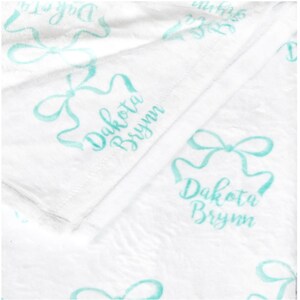 Personalized Baby Blanket All About The Bows image 4