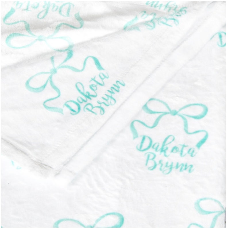 Personalized Baby Blanket All About The Bows image 4