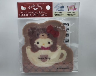 Kawaii Kitty Zip Top Bag 5 Count for Gifts, Treats, or Products + FREE STICKERS