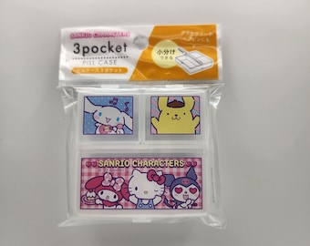 Estuche para pastillas con 3 bolsillos con diseño de gatito kawaii / Organizador kawaii / Caja de almacenamiento de viaje