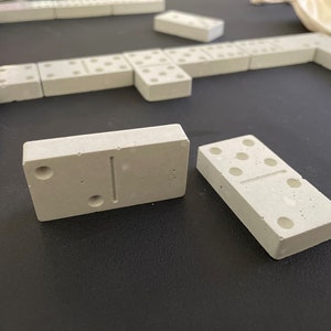 Handmade concrete Dominos set with concrete box & Pouch