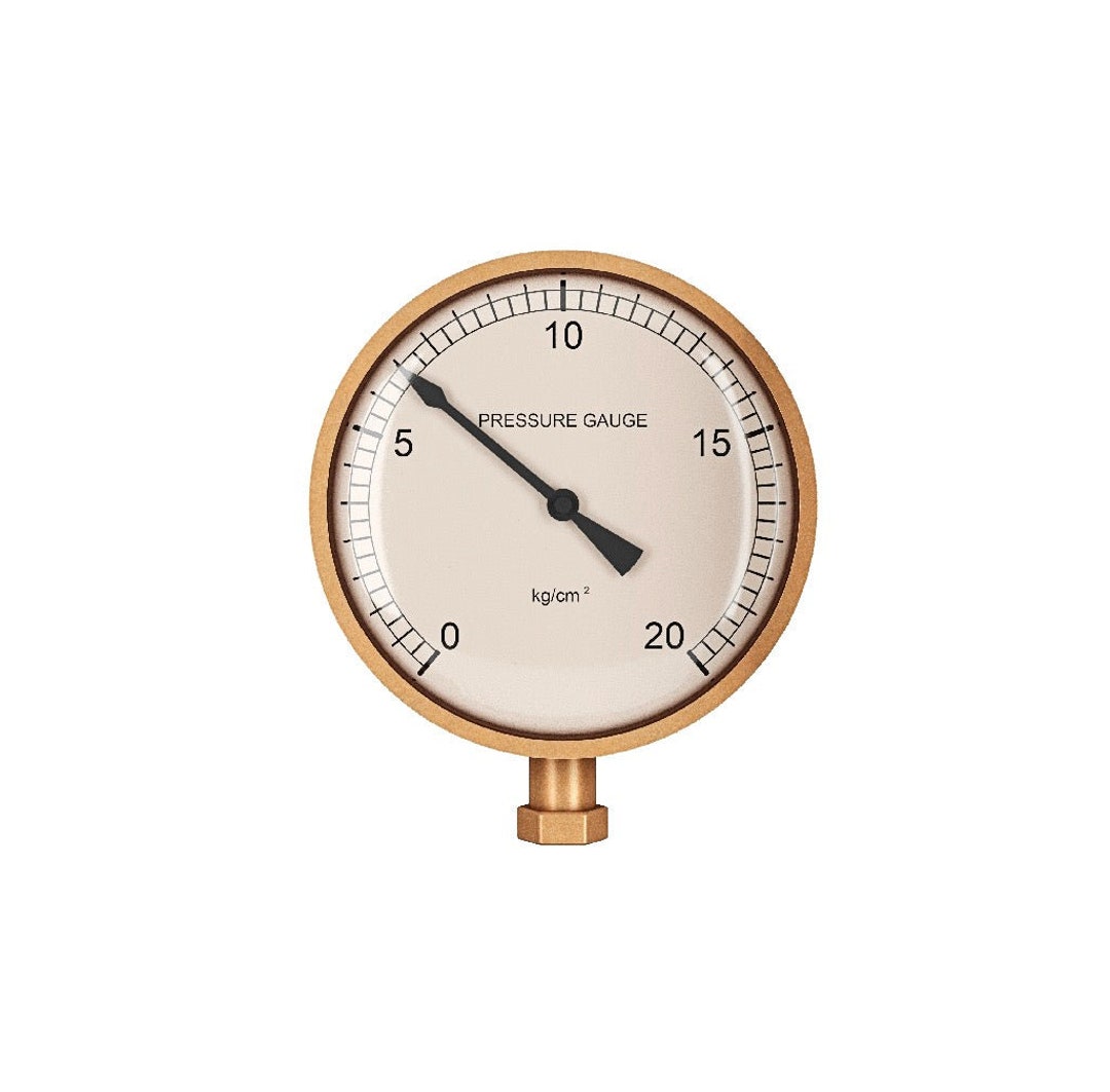 Steampunk Pressure Gauge Decal Premium Fabric Art Car Decal, Peel