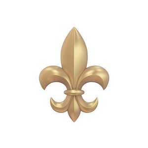 Lg Gold Fleur-de-Lis Car Hood - decalcomania per auto d'arte in tessuto premium, murale da parete peel & stick, adesivo rimovibile, decalcomania riutilizzabile