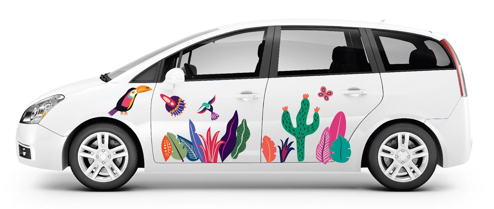 Rio Collection Tropical Car Decals Reusable Stickers Set of Simple ...