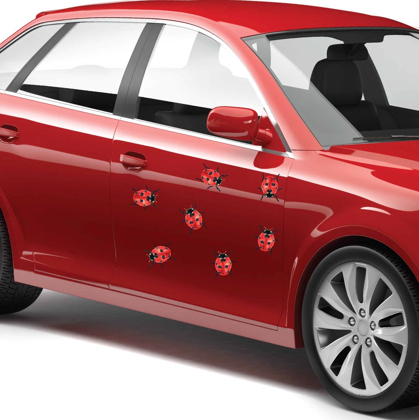 Ladybug Decals Premium Fabric Art Car Decal Peel & Stick Etsy