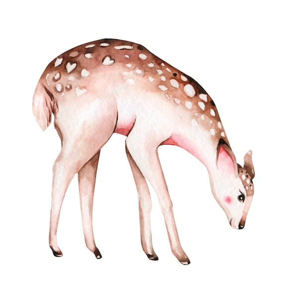 Young Deer Fabric Etsy